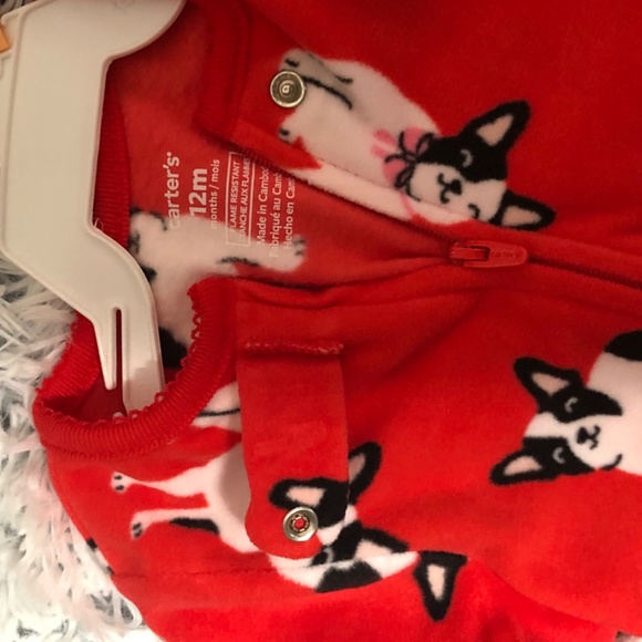 Carter’s French bulldog fleece footie pajamas - Picture 4 of 5